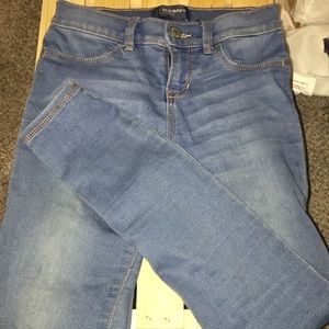 stretchy mid rise jeans
